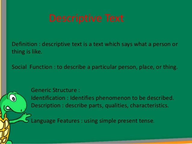 definition of descriptive text by expert
