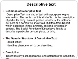 Descriptive Text (persons).pptx | Free Download