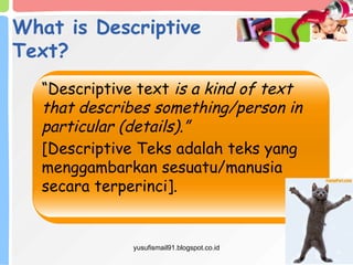 Descriptive Text Person Example Comprehensive Guide to Writing and Understanding Descriptive Texts | PPTX