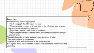 Examples For Description Descriptive Writing.pptx description in english sensory details | PPTX