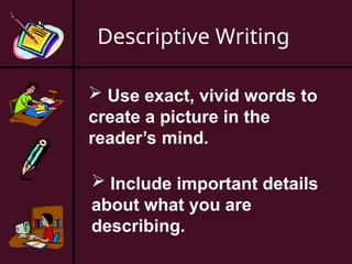 descriptive paragraph writing powerpoint.ppt