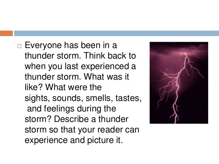 Descriptive Essay About The Storm