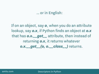 Descriptors In Python | PPT