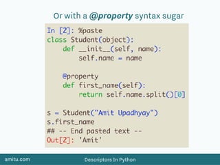 Descriptors In Python | PPT