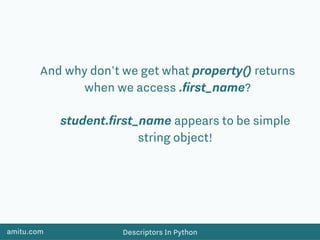 Descriptors In Python | PPT