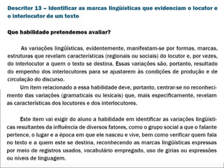 Descritores de linguagem