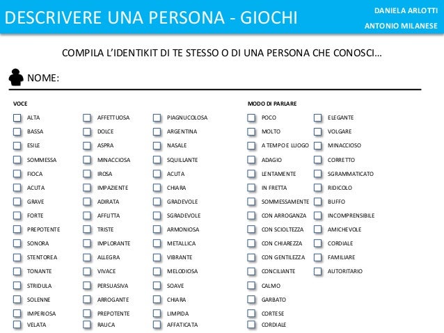 Aggettivi Per Descrivere Una Persona Speciale
