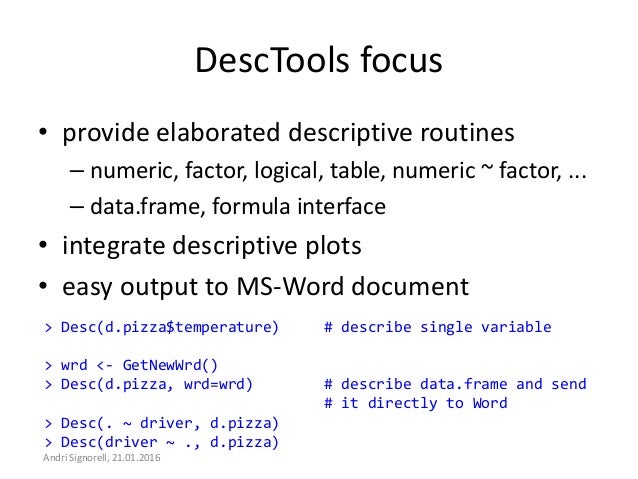 word desc