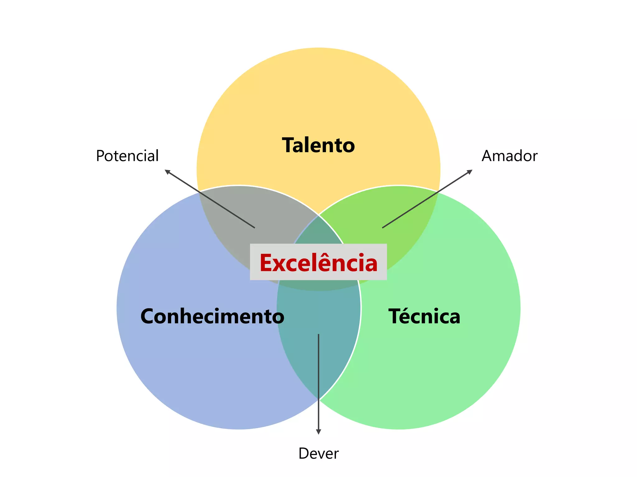 Talento
TécnicaConhecimento
Potencial Amador
Dever
Excelência
 