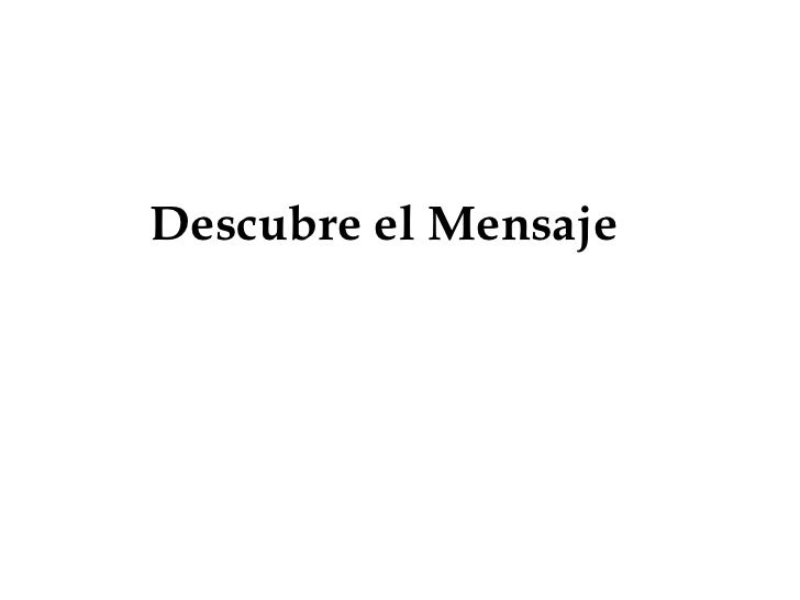 Descubre El Mensaje1
