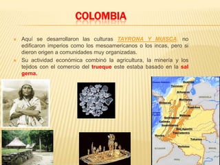 LOS ANDESCULTURA HUARILos wari fueron una civilización que floreció en el sur de los Andes aproximadamente desde el año 500 hasta 1200.El imperio Wari sirvió también como un modelo para el imperio inca. Ellos ya contaban con un sistema de caminos que sirvió de ejemplo para el Imperio Inca.