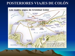 POSTERIORES VIAJES DE COLÓN 