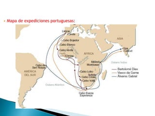 • Mapa de expediciones portuguesas:
 