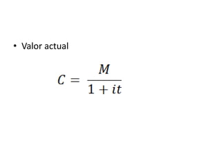 • Valor actual