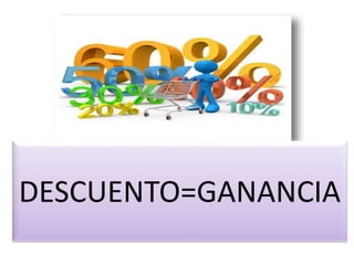DESCUENTO=GANANCIA
 