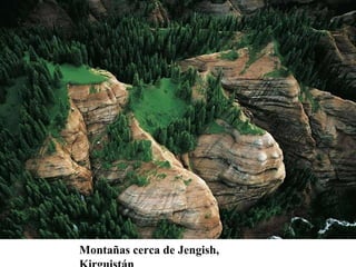 Montañas cerca de Jengish, Kirguistán 