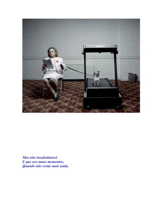 Mas não insubstituível.
E que nos maus momentos,
Quando não restar mais nada,
 