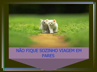 NÃO FIQUE SOZINHO VIAGEM EM PARES  