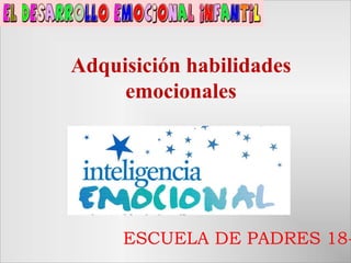 Adquisición habilidades
emocionales
ESCUELA DE PADRES 18-
 