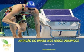 NATAÇÃO DO BRASIL NOS JOGOS OLÍMPICOS
2012-2016
www.jambosb.com.br
 