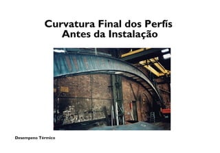 Desempeno Térmico
Curvatura Final dos Perfís
Antes da Instalação
 