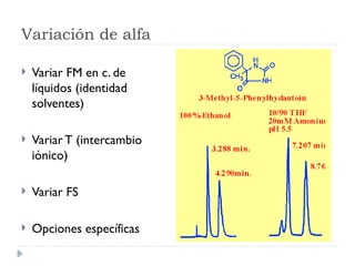 Desempeño cromatográfico Analisis instrumental | PPTX