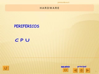H A R D W A R E C P U PERIFERICOS menu anterior principal johnbonilla.es.tl 