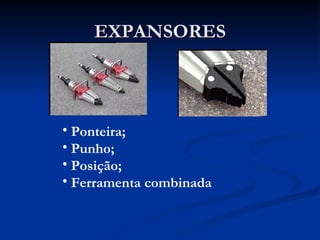EXPANSORES Ponteira; Punho; Posição; Ferramenta combinada 