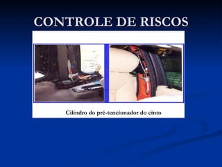 CONTROLE DE RISCOS Cilindro do pré-tencionador do cinto 