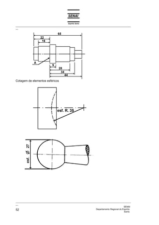 Espírito Santo
_________________________________________________________________________________________________
__
_________________________________________________________________________________________________
__
SENAI
52 Departamento Regional do Espírito
Santo
Cotagem de elementos esféricos
 