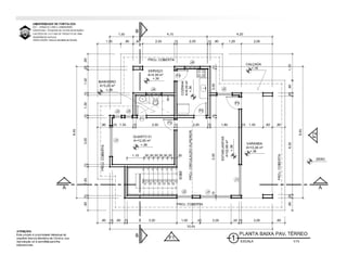 Desenho arquitetônico cortes