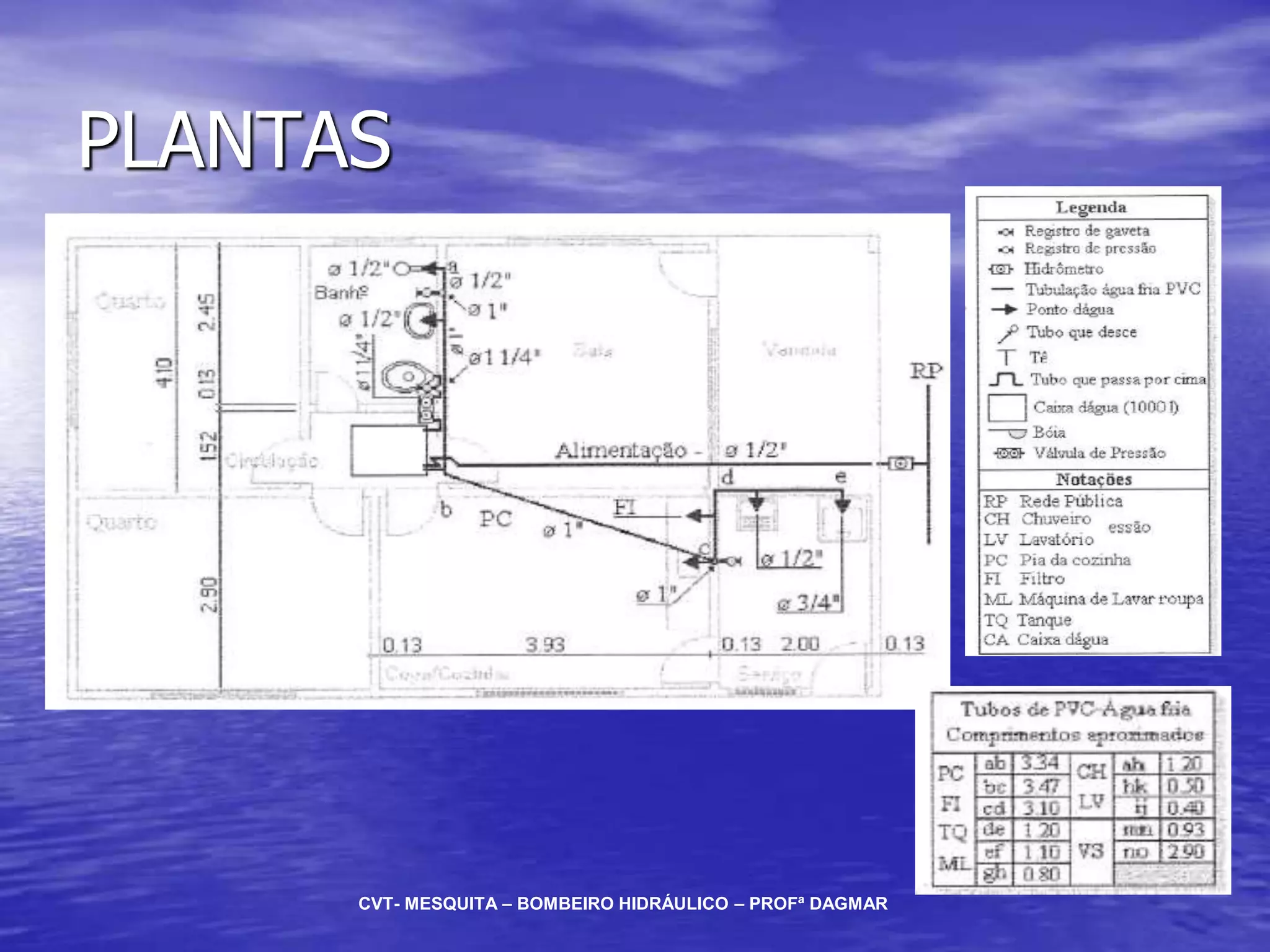 PLANTAS
CVT- MESQUITA – BOMBEIRO HIDRÁULICO – PROFª DAGMAR
 