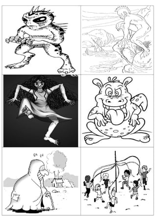 Desenhos maquete folclore