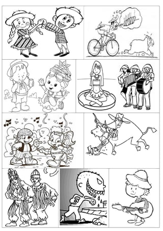 Desenhos maquete folclore