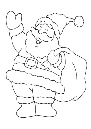 Desenho Infantil de Natal para Imprimir e Colorir
