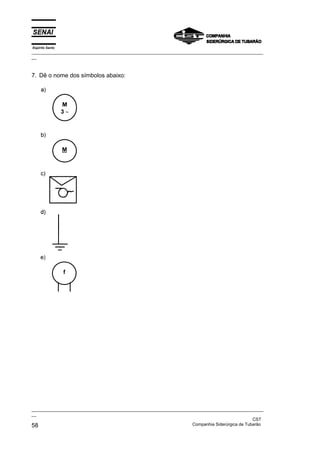 Espírito Santo
_________________________________________________________________________________________________
__



7. Dê o nome dos símbolos abaixo:




_________________________________________________________________________________________________
__
                                                                                               CST
58                                                                 Companhia Siderúrgica de Tubarão
 