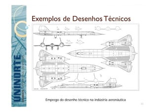 Exemplos de DesenhosTécnicos
Emprego do desenho técnico na indústria aeronáutica
23
 