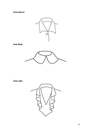 Gola Italiana
Gola Bebê
Gola Jabô
76
 