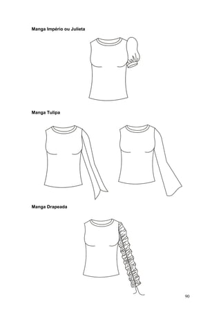 Manga Império ou Julieta
Manga Tulipa
Manga Drapeada
90
 