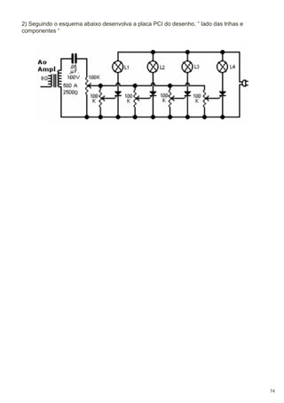 2) Seguindo o esquema abaixo desenvolva a placa PCI do desenho. “ lado das trihas e
componentes “

74

 