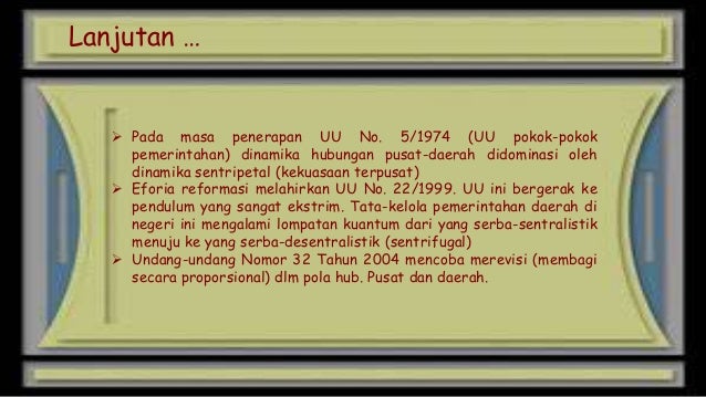 Desentralisasi Secara Luas Dan Sempit