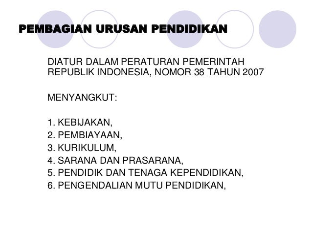 Desentralisasi Pendidikan Dasar dan Menengah