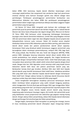Desentralisasi dan Otonomi Daerah di Indonesia. Konsep, Pencapaian, dan Agenda Ke Depan 