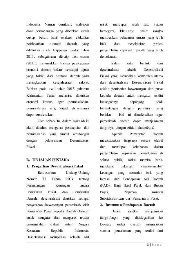 Grand design desentralisasi fiskal indonesia #1