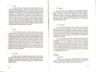 • Sus
Kim Chi (1989), reia interpretarea lui Buck (1948) în ceea ce
priveşte utilizarea paginii: desenele executate complet în zona
superioară pot fi puse în legătură cu un afect de luptă, sau de refugiu
în imaginar. El identifică, de asemenea, amplasarea spiritualului în
partea de sus. În testul satului (Muchielli, 1960), partea de sus
corespunde proiecţiei Eului, în dimensiunea sa mai intelectuală. Ea
poate reprezenta ceea ce este depărtat, şi, totodată, riscul, iniţiativa,
efortul, precum şi anticiparea. Aceasta poate semnifica şi fuga de
prezent, evadarea către ireal, îndepărtarea de sine. Corman (1970) şi
Royer (1984), văd şi ei partea de sus a paî~~ii ca locul dezvoltării
imaginaţiei, idealizării şi al visului. PentruAl~~uler şi Hatwick (1943),
utilizarea părţii de sus face trimitere la orgoliu.
• Jos
Kim Chi (1989) de acord cu Buck (1948) presupune că un
grafism realizat în întregime în zona inferioară evocă o tendinţă
depresivă. Ca şi Royer (1984), el situează, de asemenea, materialismul
în josul paginii. Pentru Muchielli, utilizarea restrictivă a părţii de jos este
asimilată materialismului şi realizării, precum şi proximităţii, limitării
activităţii la ceea ce este aproape şi exigenţelor personale. Aceasta
poate semnala şi un recul în faţa riscului sau obstacolului, şi frica de
iniţiativă. Pentru Corman (1970), partea de jos ar fi mai degrabă locul
instinctelor bazale, vizând conservarea. Ar fi, de asemenea, zona
predilectă pentru subiecţii suferind de nevroză, astenie sau depresie.
Din punctul lor de vedere, Alschuler şi Hatwick (1943) leagă utilizarea
părţii de jos a foii de stabilitate.
• Dreapta
Abraham (1963) asimilează partea dreaptă cu dominarea
intelectului. Muchielii, şi apoi Kim Chi (1989) sugerează că partea
dreaptă evocă expansiunea, elanul înspre mediu, spre acţiune, spre
celălalt şi către viitor. Ea se referă şi la angoasa de solitudine şi faţă de
gândurile intime.
74
• Stânga
Pentru Abraham (1963), stânga are o conotaţie mai personală.
Ea reflectă trecutul, Sinele şi sensibilitatea. Kim Chi (1989) asimilează
stânga afectivităţii şi trecutului. Stânga evocă viaţa interioară,
intimitatea, amintirile şi visele, dar şi fuga faţă de mediul înconjurător,
de acţiune, de celălalt şi de viitor (Muchielli, 1960). După Stora (1975)
utilizarea vădită a stângii relevă o dependenţă şi un ataşament
ambivalent faţă de mamă.
• Alte ipoteze
Pentru Aischuier şi Hattwick (1943), faptul de-a umple întreaga
foaie poate fi asimilat imaturităţii, în timp ce utilizarea unei părţi
neobişnuite exprimă un dezechilibru. Royer (1984) notează că începând
de la 7 ani, este o anomalie dacă centrul desenului este plasat în zonele
exterioare. Din punctul nostru de vedere formulăm ipoteza că dacă
centrul foii este lăsat gol, trebuie să ne gândim la o problematică
serioasă la nivelul Eului.
În fine, după Reynolds (1978), aliniamentul desenului pe baza
foii conferă subiectului o formă de securitate, faţă de tensiunea şi
instabilitatea pe care o trăieşte în sânul familiei. Alungirea
personajelor spre partea superioară a foii indică anxietatea, angoasa
difuză, dispunerea personajelor în părţile din lateral ale foii poate
indica o rezistenţă puternică din partea copilului; de acord, între alţii,
cu Buck (1948), Reynolds crede că această trăsătură evocă, de
asemenea, dependenţa şi căutarea structurii, faţă de insecuritate şi faţă
de o slabă încredere în sine.
ÎI/ii/ţimea
Dimensiuni
Pentru cei mai mulţi autori, înălţimea fiecărui personaj este
legată de importanţa investirii de către subiect. Ea indică, de
asemenea, pentru unii, trăsături de personalitate particulare.
75

 