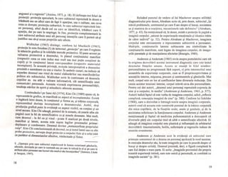 angoasei şi a regresiei" (Anzieu, 1973, p. 18). EI defineşte trei feluri de
proiecţii: proiecţia speculară, în care subiectul reprezintă în desen o
trăsătură sau un afect care de fapt îi aparţine, sau o calitate, sau ceva
ceea ce doreşte; proiecţia cathartică, în care subiectul reprezintă într-
un personaj, altul decât cel cu care se identifică, trăsături care îi
aparţin, dar pe care le respinge; în fine, proiecţia complementară în
care subiectul atribuie unui alt personaj intenţiile care îi permit să-şi
justifice sau să-şi Scuze propriile sale afecte.
Widliicher (1965) distinge, conform lui Muchiclli (1963),
proiecţia în sens freudian (5) de termenul "proiecţie" pe care îl regăsim
în tehnicile grafice şi în celelalte metode proiective. EI pune accent pe
valoarea proiectivă a desenului, în planul conţinutului manifest
(respectiv ceea ce este indus mai mult sau mai puţin conştient de
copil) şi În conţinutul latent corespunzător (respectiv materialul
inconştient). În această privinţă, metoda interpretativă a desenelor
prezintă o asemănare cu cea a viselor. În ambele cazuri, nu trebuie să
separăm desenul sau visul de restul elaborărilor sau manifestărilor
psihice ale subiectului. WidlOcher scrie în continuare că desenele
copiilor au nu atât o valoare informativă, cât semnificaţia unei
comunicări personale. Aceasta vizează exprimarea personalităţii,
tendinţa stărilor de spirit şi atitudinile aferente acestora.
Continuându-I pe Sami Ali (1974), Kim Chi (1989) spune că, în
reprezentările grafice, se manifestă un aspect al inconştientului. Există
o legătură între desen, în conţinutul şi forma sa, şi trăirea corporală,
reprezentând dorinţa inconştientă a desenatorului. Astfel, deşi
producţia grafică pune în evidenţă un aspect vizibil, ea conţine şi un
nivel ascuns. Kim Chi adaugă, pornind de la aceasta, că zonele albe ale
paginii sunt la fel de semnificative ca şi zonele desenate. Mai mult,
cum desenul - la fel ca şi visul - poate fi analizat pe două nivele,
manifest şi latent, acesta este supus legilor procesului primar:
deplasare şi condensare. Desenul devine "metamorfoza propriului
corp". Kim Chi concluzionează că desenul, ca şi testul lumii sau ca alte
probe proiective, serveşte drept proiecţie a corpului fizic şi a celui trăit
ca purtător al dimensiunilor afective, intelectuale şi fizice. . _____
5. "Operaţie prin care subiectul expulzează în lumea exterioară gânduri le,
afectele, dorinţele pe care le contestă sau pe care le refuză În el şi pe care le
atribuie altor persoane sau lucruri din mediul său Înconjurător" (Ionescu, Lhote
şi Jacquet, 1997).
18
Reluând punctul de vedere al lui Machover asupra utilităţii
diagnosticului prin desen, Abraham scrie că, prin desen, subiectul "îşi
relevă problemele, sentimentul pe care îl are despre el însuşi, anxietatea
sa şi maniera de-a reacţiona, mecanismele sale defensivc" (Abraham,
1977, p. 43). Ea menţionează că, în desen, există o proiecţie în pagină a
imaginii corpului "saturat de experienţele emoţionale şi ideatice trăite
de către individ" (p. 52). Pentru Abraham şi Machover, imaginea
corpului este eminamente o reprezentare subiectivă a persoanei.
Multiple, conţinuturi le latente subiacente sau simbolizate în
conţinuturi le manifeste, sunt legate de imaginea corpului, de imago-
urile parentale şi de manipularea afectelor (Bourges, 1984).
Anderson şi Anderson (1965) revin asupra postulatului care stă
la originea dezvoltării acestui instrument diagnostic care este testul
desenului fiinţelor umane. Acesta se enunţă în felul următor:
personalitatea nu progresează fără suport, ci prin intermediul unui
ansamblu de experienţe corporale, cum ar fi proprioceptivitatea şi .
senzaţiile interne, mişcarea, precum şi sentimentele şi gândurile. Mai
mult, corpul este un loc al conflictelor între diversele trebuinţe. Din
cauza acestor tensiuni interne, corpul relevă ceva din personalitate.
Pentru cei doi autori, "desenul unui personaj reprezintă expresia de
sine şi a corpului, în mediu" (Anderson şi Anderson, 1965, p. 377).
Autorii indică faptul că este vorba de imaginea corpului, adică "reflexia
complexă, concepţia imaginii de sine" (p. 380). Conform lui Schilder
(1968), care a dezvoltat o întreagă teorie asupra imaginii corporale,
autorii cred că aceasta este construită pornind de la trăirea corporală
din mica copilărie, de la fixaţiile orale, anale şi genitale, şi de la
anxietatea referitoare la funcţionarea corpului. Anderson şi Anderson
menţionează şi faptul că medicina psihosomatică a descoperit că
diversele părţi ale corpului tind să aibă o semnificaţie afectivă. Ei
adaugă că imaginea corpului este plastică şi influenţată de arbitrariul
dezvoltării: traumatismele, bolile, suferinţele şi regresiile induse de
anumite evenimente.
Anderson şi Anderson scot în evidenţă că subiectul care
primeşte consemnul de a desena un personaj apelează în mod necesar,
în execuţia desenului său, la toate imaginile pe care le posedă despre el
însuşi şi despre ceilalţi . Desenul prezintă, deci, o figură complexă în
care Eul deţine o mare parte. Ei scriu: "Imaginile provenind din propria
noastră experienţă intimă, care este unică şi personală, se combină cu
imaginile sociale" (p. 381).
19
 