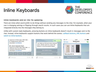 Globalcode – Open4education
Inline Keyboards
 