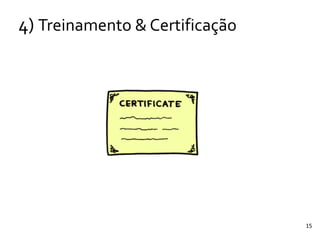 15
4)	
  Treinamento	
  &	
  Certificação
 