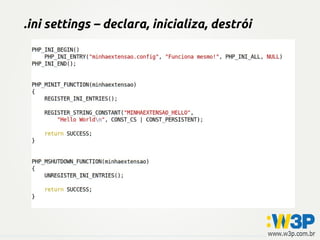 .ini settings – declara, inicializa, destrói
 
