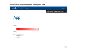 Formulário com validação e proteção CSRF

 